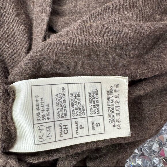 Max studio turtleneck long sleeve cinched sexy brown soft stretchy flattering - Picture 10 of 12